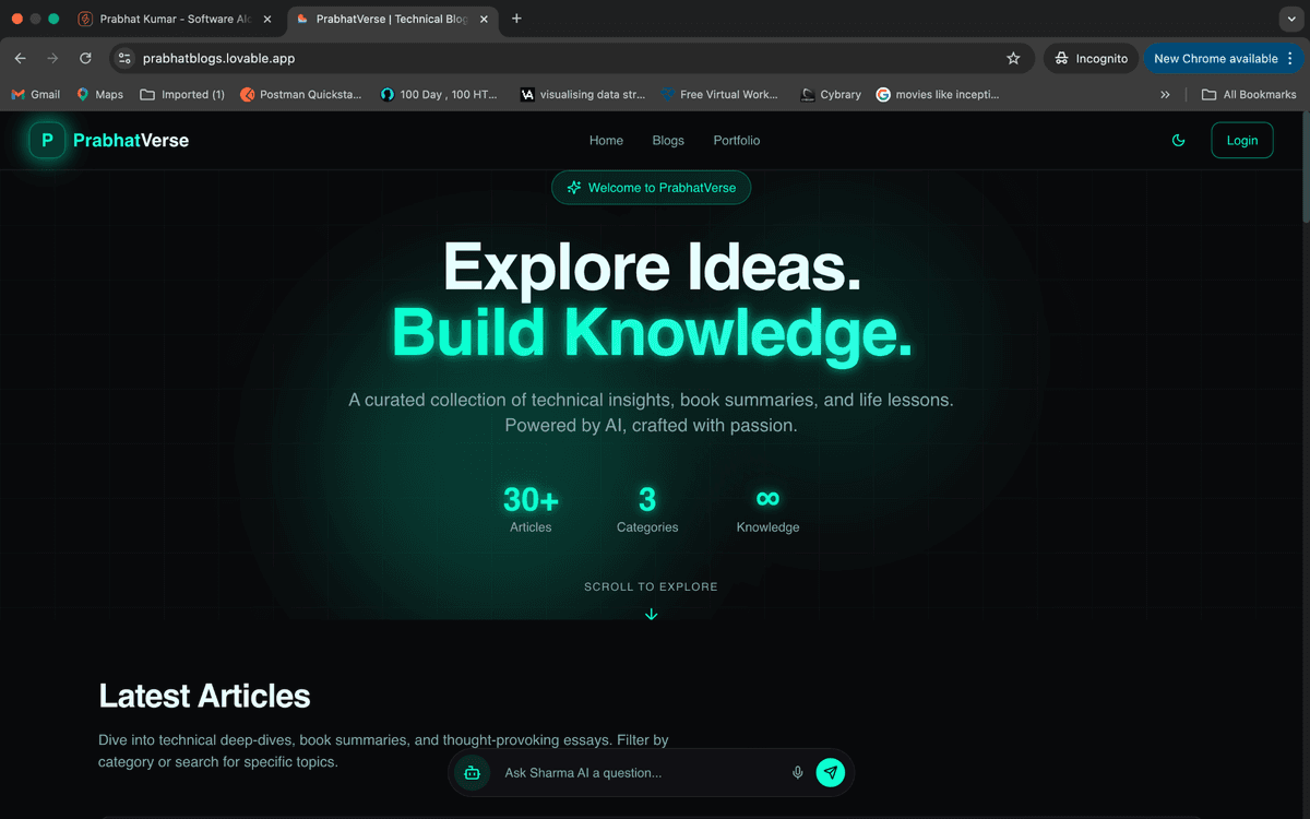 PrabhatVerse Blog Platform