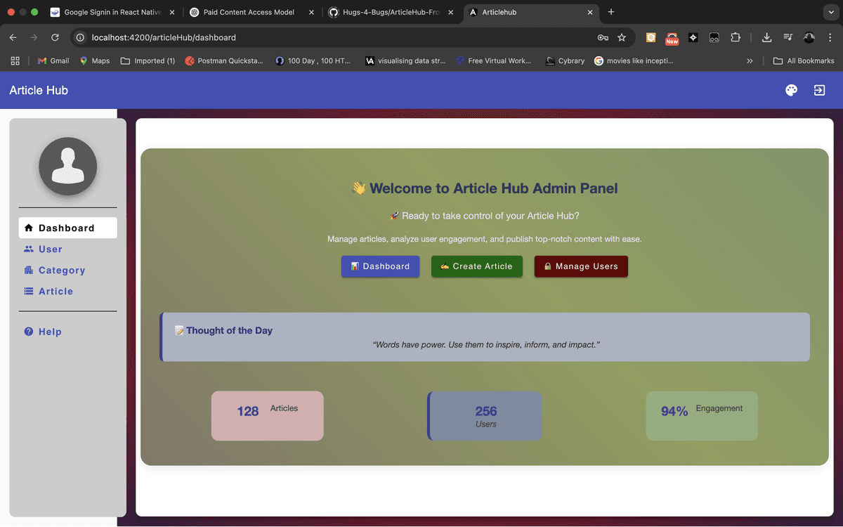 ArticleHub Application